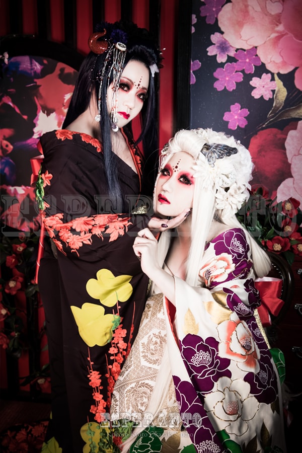 ☠白✕黒✝Kie様＆Megumi様✝花魁✕お化け☠ | エスペラント KOKORO 