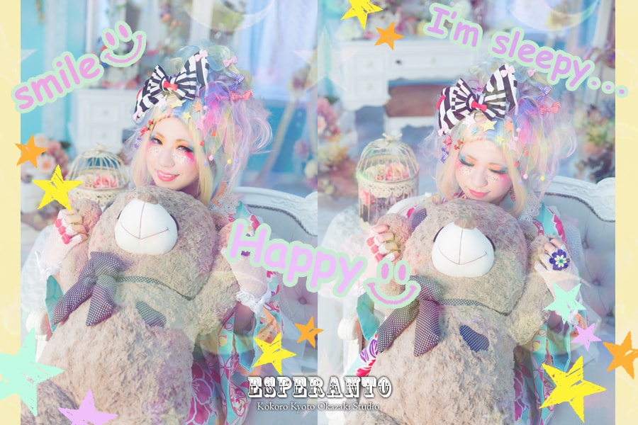 レトロモダン着物 原宿系 成人式 ヘアメイク