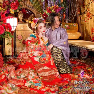 京都エスペラントで花魁体験カップルプラン撮影