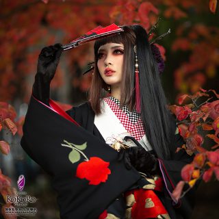 Autumn leaves kimono