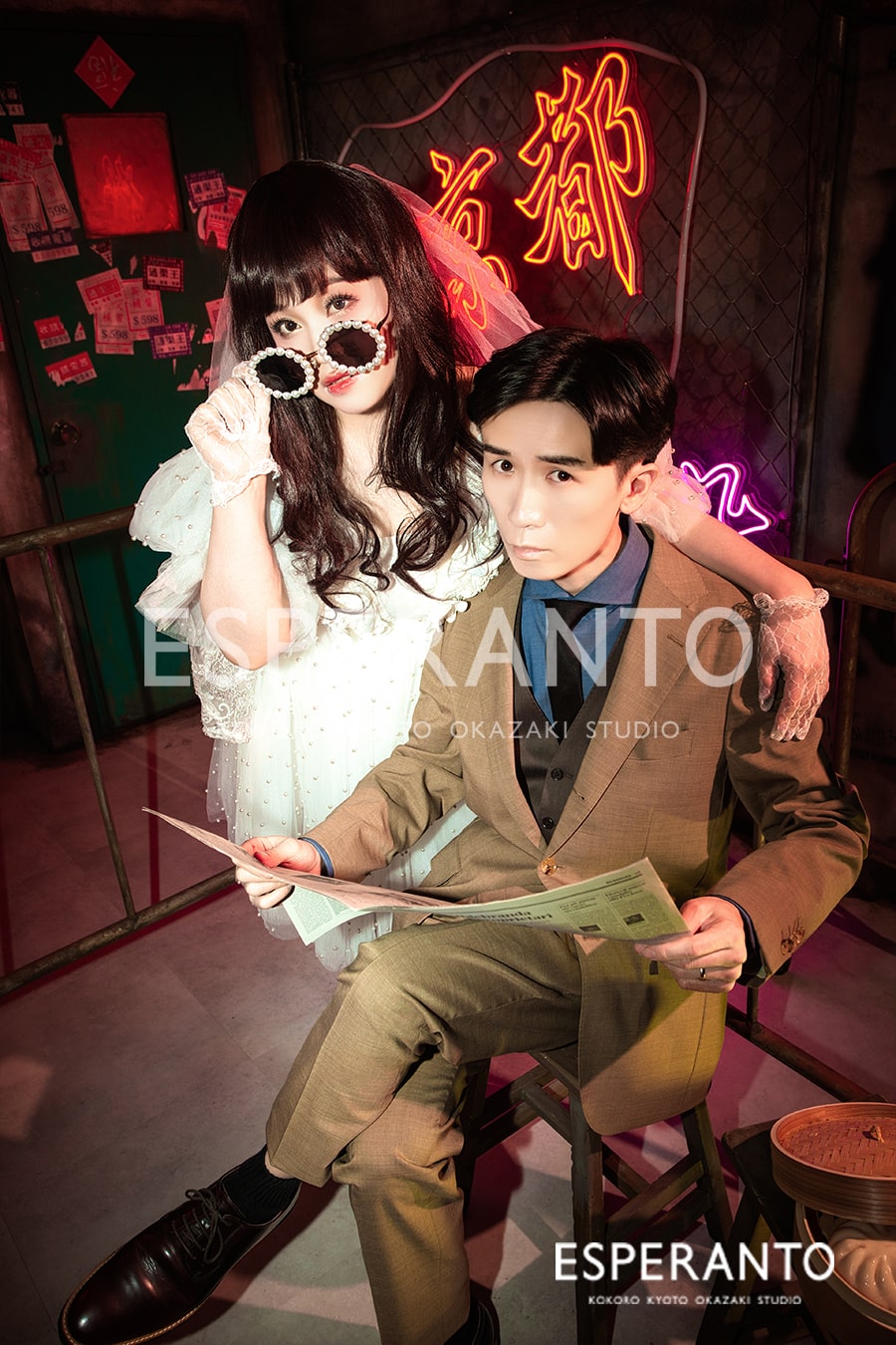 カップル　ドレス撮影