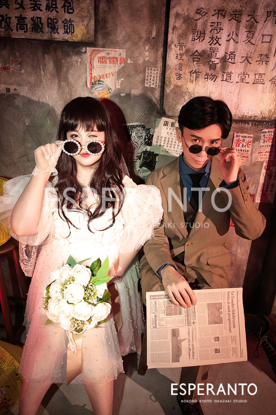 カップル　ドレス撮影