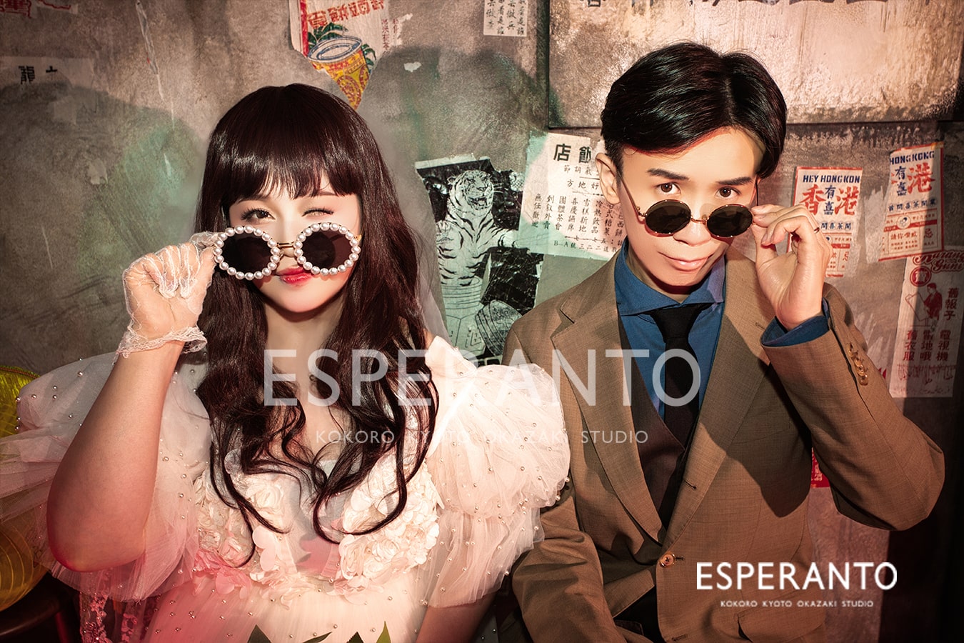 カップル　ドレス撮影