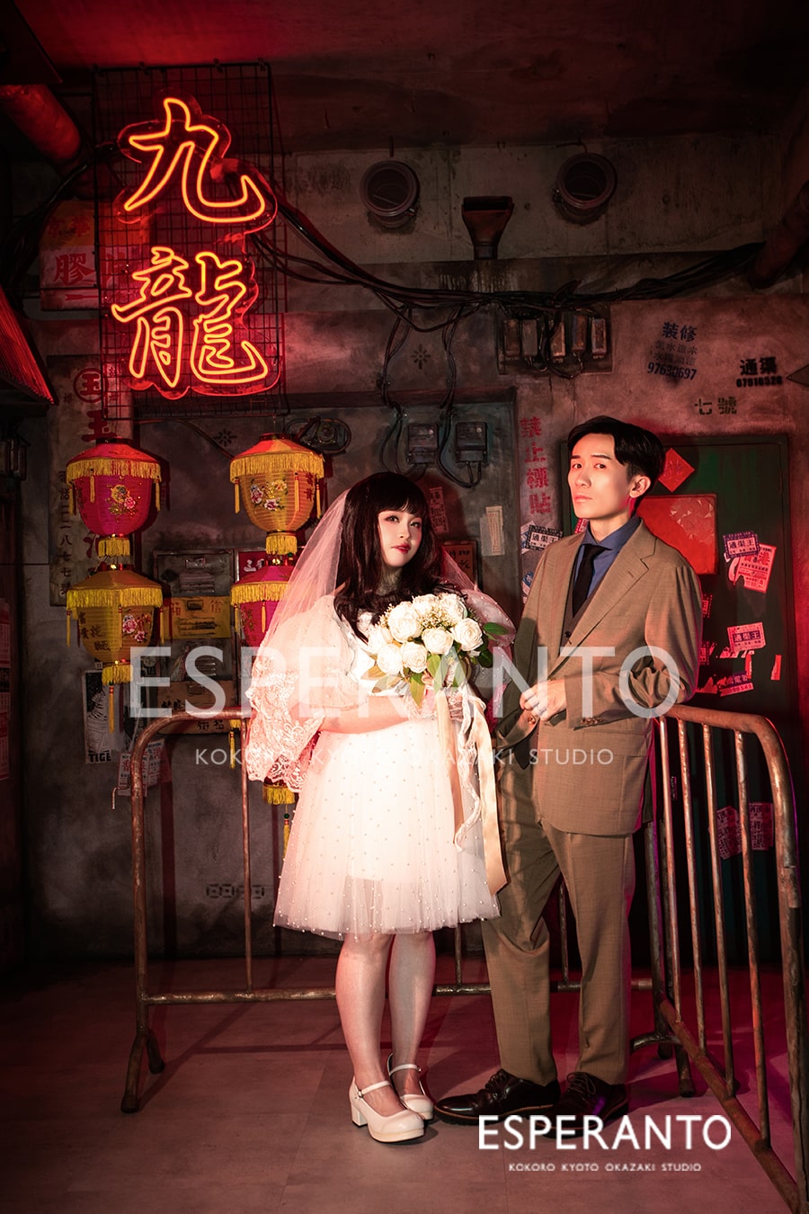 カップル　ドレス撮影