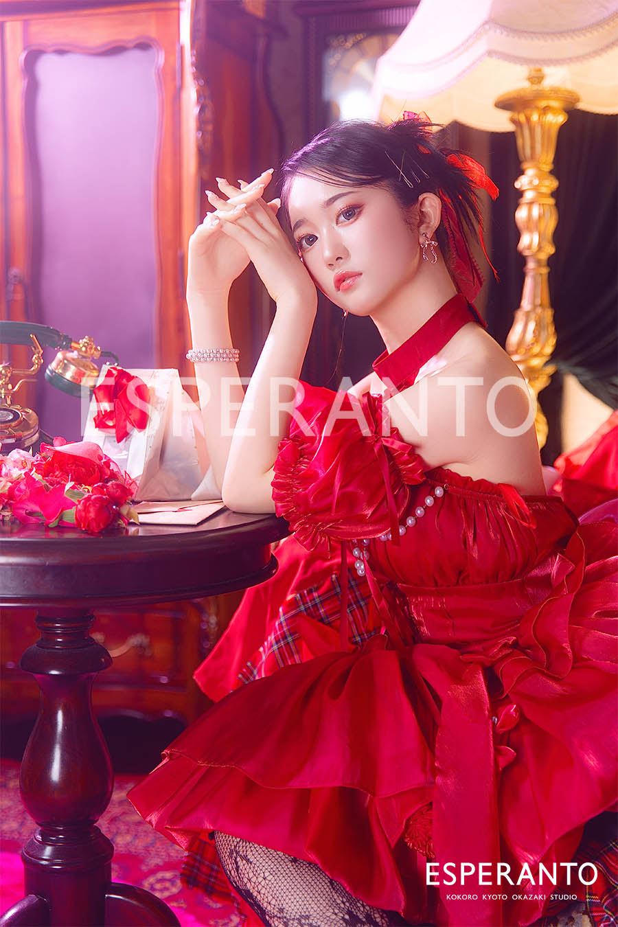 ドレス撮影　バレンタイン