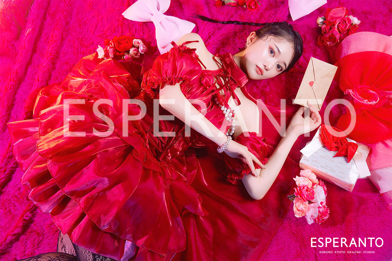 ドレス撮影　バレンタイン