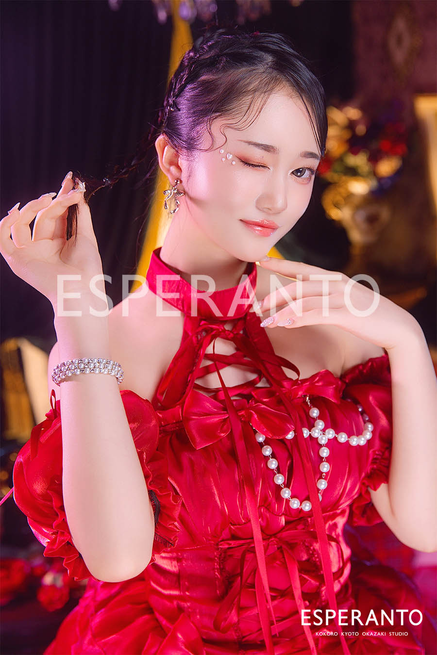 ドレス撮影　バレンタイン