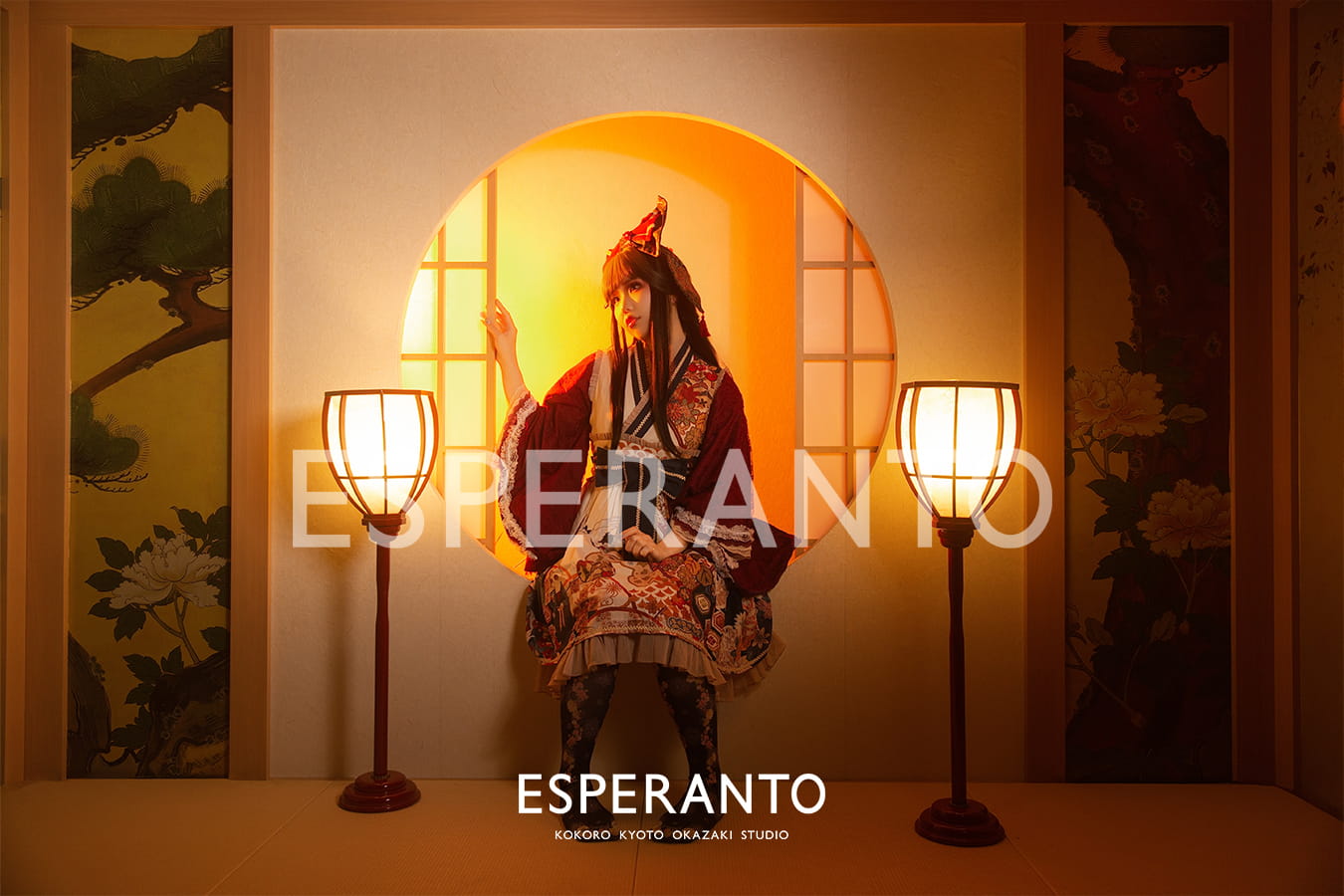 エスペラント京都で撮影した和風ロリィタドレス