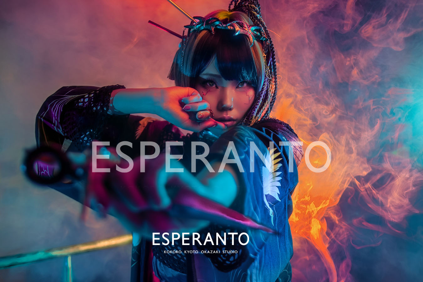 京都 サイバーパンク ニンジャ ポートレート 撮影