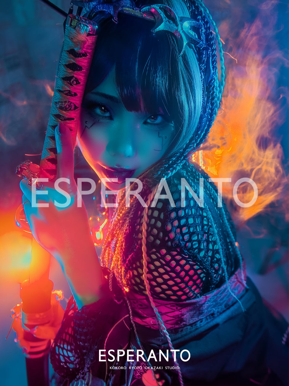 京都 サイバーパンク ニンジャ ポートレート 撮影