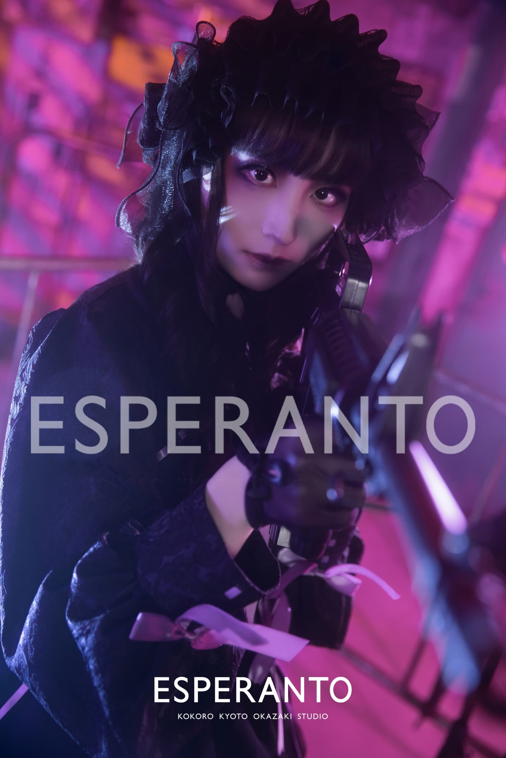 BLACK×PURPLEのロリィタスタイルで雰囲気を変えた撮影