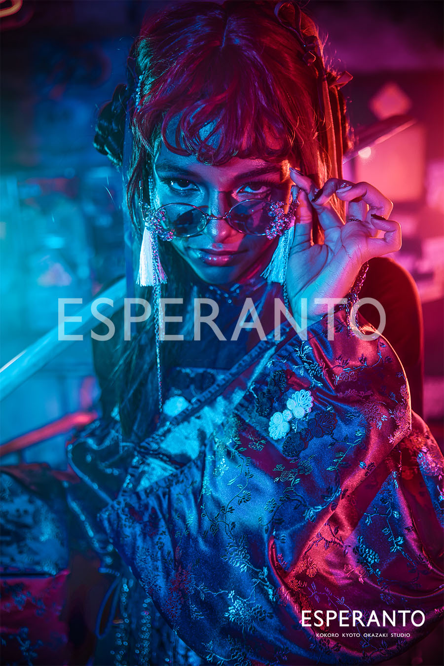 Cyberpunk studio photoshoot featuring TenshinGirl