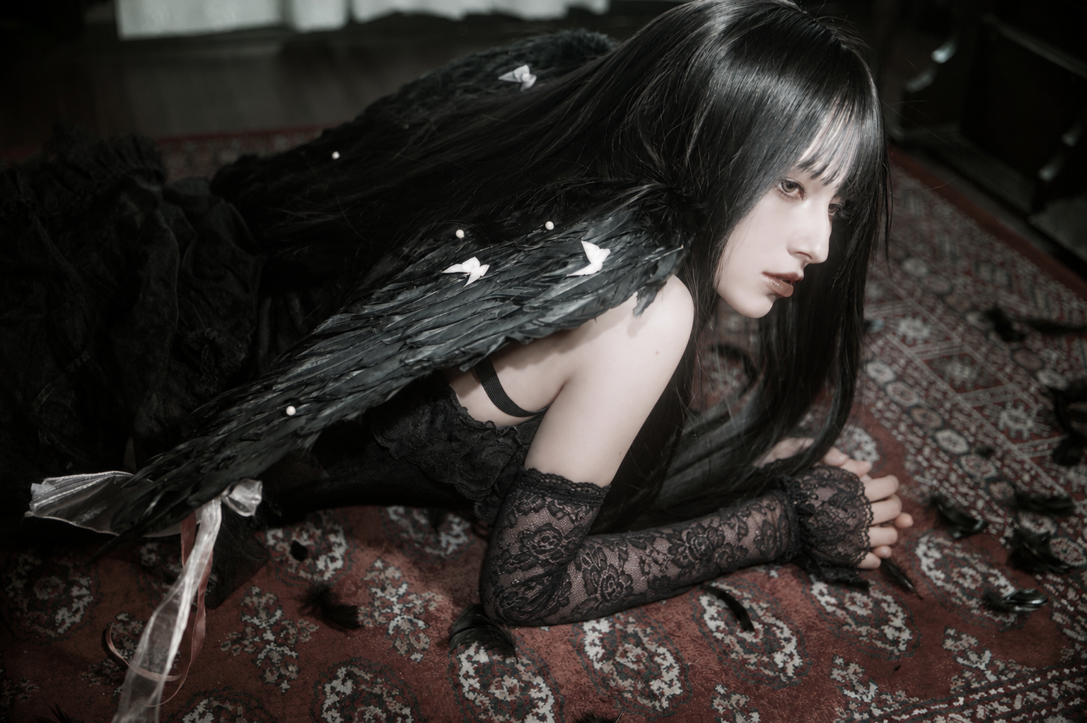 Babydoll Céleste黒のアームカバーデザイン参考イメージ